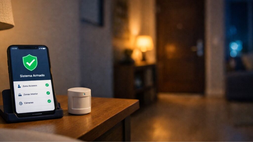 Alarma movimiento y seguridad nocturna en casa