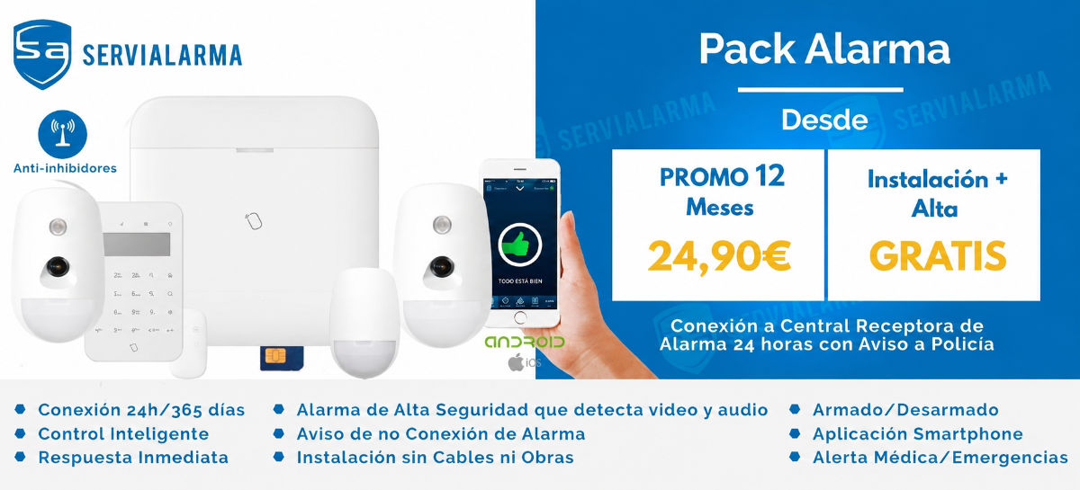 Pack Alarmas Servialarma 12 meses